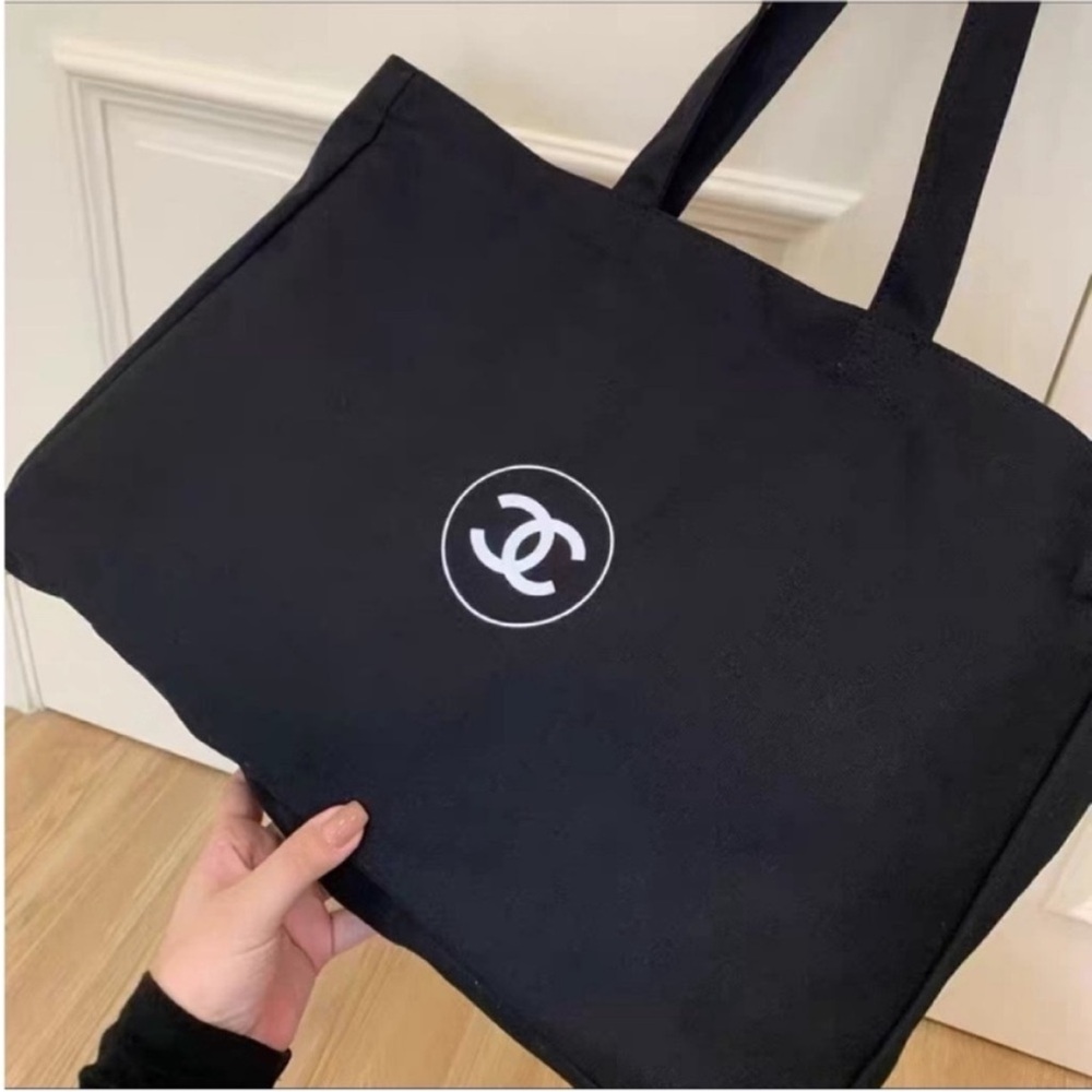 Chanel beauty gift Black Canvas Tote